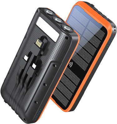 Cargador Portátil Solar ZONHOOD 38,800 mAh. Carga Rápida Inalambrica & USB Compatible con iPhone & Multi Entrada - KATZER